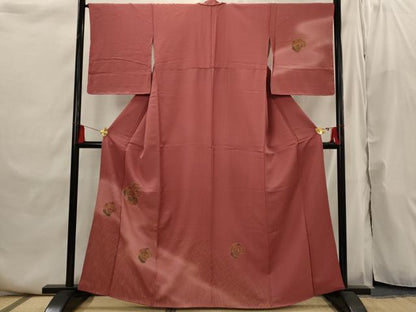平和屋着物■訪問着　中国三大刺繍　汕頭刺繍　スワトウ刺繍　舞花文　暈し染め　金彩　正絹　逸品　AABI6470st