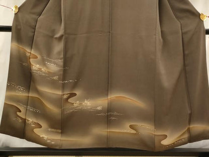 平和屋着物■訪問着　流水花文　暈し染め　金彩　正絹　逸品　AABI6472st