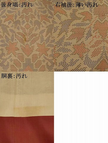 平和屋着物■本場大島紬　7マルキ　草花文　正絹　逸品　AABI6473st