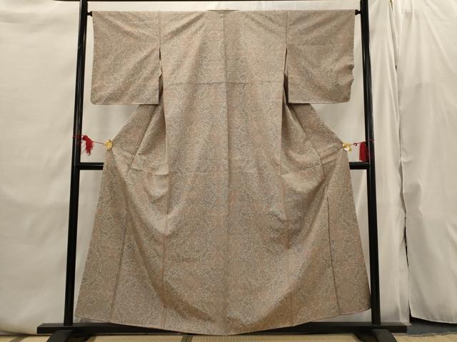 平和屋着物■本場大島紬　7マルキ　草花文　正絹　逸品　AABI6473st