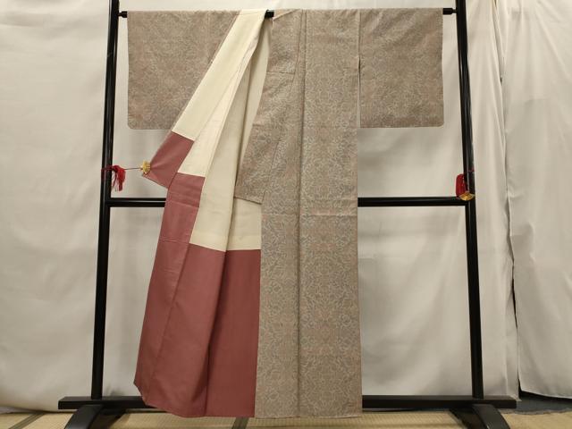 平和屋着物■本場大島紬　7マルキ　草花文　正絹　逸品　AABI6473st