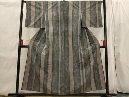 平和屋着物■上質な紬　間道　正絹　逸品　AABI6474st