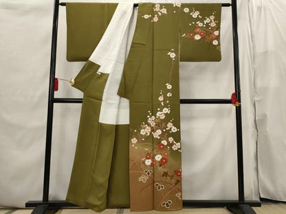 平和屋着物■訪問着 草花文 暈し染め 金彩 正絹 逸品 AABI6491st
