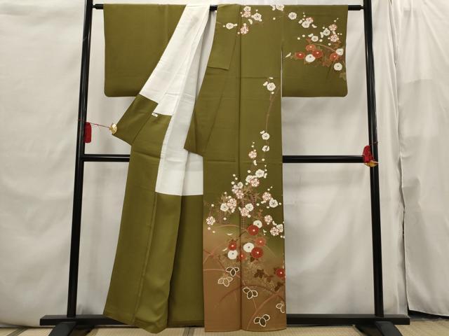 平和屋着物■訪問着 草花文 暈し染め 金彩 正絹 逸品 AABI6491st
