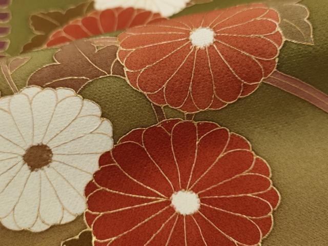 平和屋着物■訪問着 草花文 暈し染め 金彩 正絹 逸品 AABI6491st