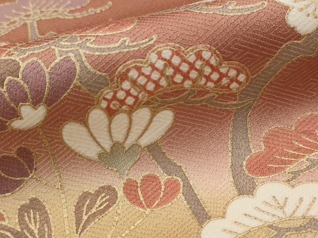 平和屋着物■訪問着　松竹梅　暈し染め　金彩　正絹　逸品　AABI6495st