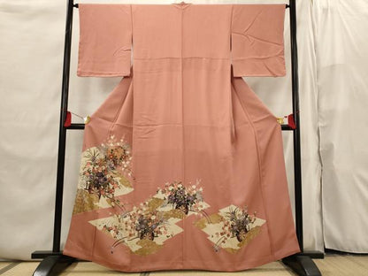 平和屋着物■色留訪問着 花車文 金彩 やまと誂製 正絹 逸品 未使用 AABI6496st