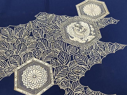 平和屋着物■中国三大刺繍 相良刺繍 訪問着 亀甲鳳凰花文 正絹 逸品 AABI6499st