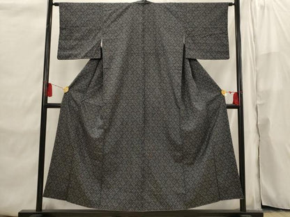 平和屋着物■上質な紬 蜀江花文 正絹 逸品 AABI6507st