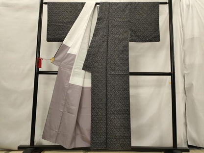 平和屋着物■上質な紬 蜀江花文 正絹 逸品 AABI6507st