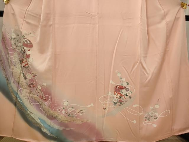 平和屋着物■訪問着 貝桶花文 暈し染め 金彩 正絹 逸品 AABI6511st