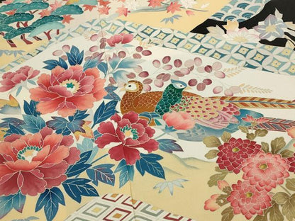 平和屋着物■豪華黒留袖　作家物　花蝶文　正絹　逸品　AABI6521st