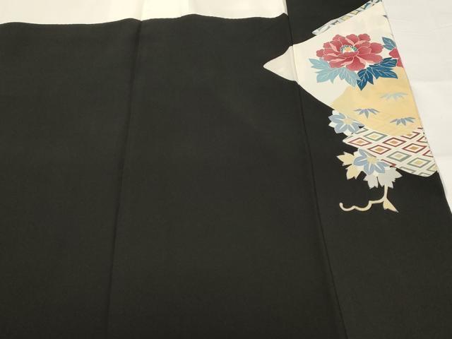 平和屋着物■豪華黒留袖　作家物　花蝶文　正絹　逸品　AABI6521st