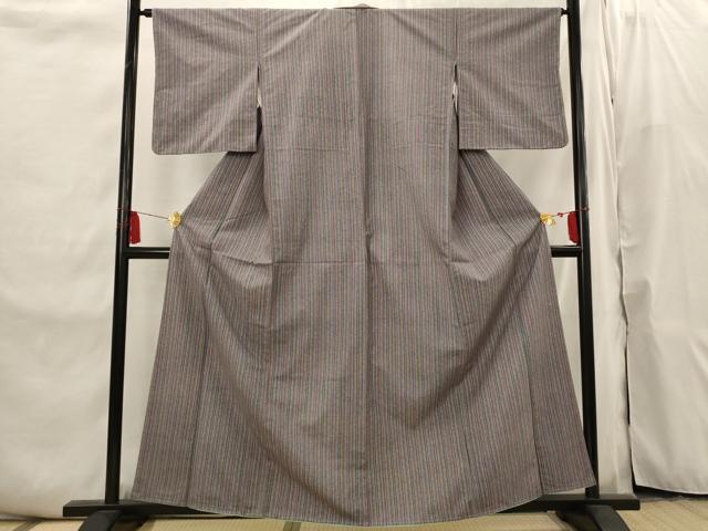 平和屋着物■上質な紬 間道 正絹 逸品 未使用 AABI6523st