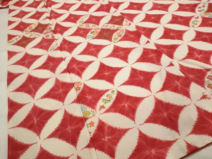 平和屋着物■上質な小紋　七宝花文　金彩　正絹　逸品　AABI6526st