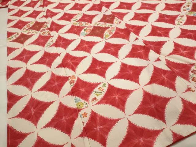 平和屋着物■上質な小紋　七宝花文　金彩　正絹　逸品　AABI6526st