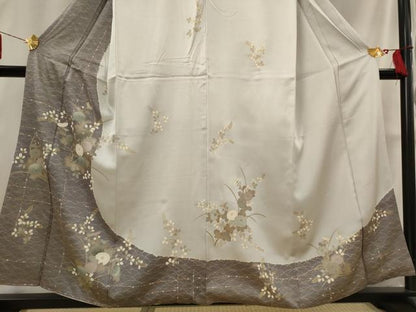 平和屋着物■訪問着 草花文 金彩 正絹 逸品 AABI6527st
