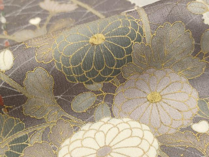 平和屋着物■訪問着 草花文 金彩 正絹 逸品 AABI6527st