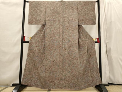 平和屋着物■上質な小紋　花鳥文　正絹　逸品　AABI6528st