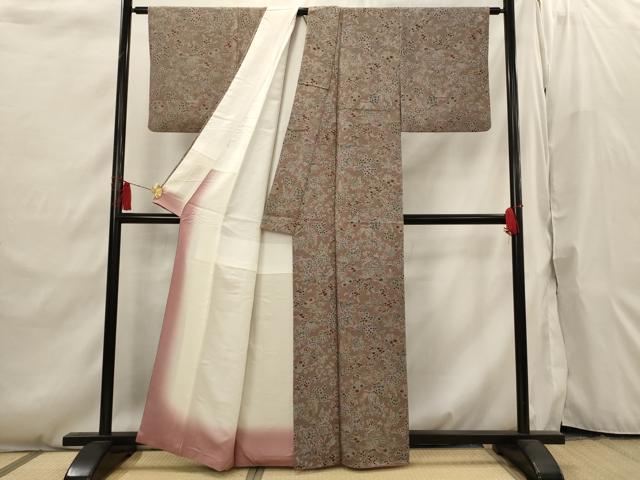 平和屋着物■上質な小紋　花鳥文　正絹　逸品　AABI6528st