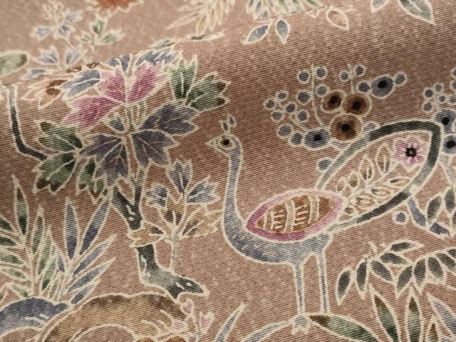 平和屋着物■上質な小紋　花鳥文　正絹　逸品　AABI6528st