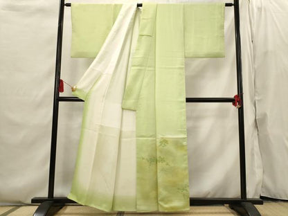平和屋着物■豪華色留袖　枝葉文　暈し染め　正絹　逸品　AABI6531st