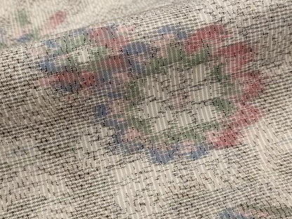 平和屋着物■上質な紬 更紗花文 正絹 逸品 AABI6533st
