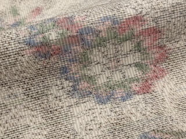 平和屋着物■上質な紬 更紗花文 正絹 逸品 AABI6533st