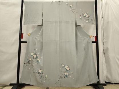 平和屋着物■訪問着 友禅 作家物 枝花文 正絹 逸品 AABI6534st
