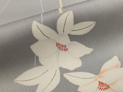 平和屋着物■上質な小紋　舞花文　暈し染め　正絹　逸品　未使用　AABI6535st