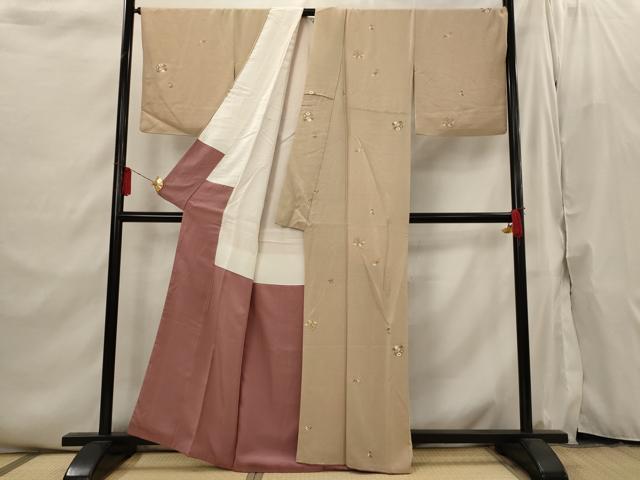 平和屋着物■上質な小紋　舞花文　金彩　正絹　逸品　AABI6538st