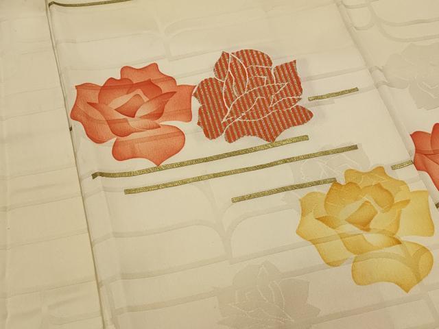 平和屋着物■訪問着　流水花文　暈し染め　金糸　金彩　正絹　逸品　AABI6542st