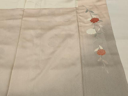 平和屋着物■訪問着　駒刺繍　枝花文　暈し染め　正絹　逸品　AABI6544st