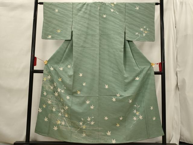 平和屋着物■訪問着　ろうけつ染め　竜田川　正絹　逸品　AABI6545st