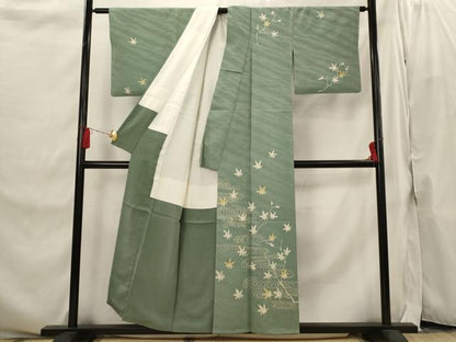平和屋着物■訪問着　ろうけつ染め　竜田川　正絹　逸品　AABI6545st