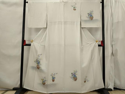 平和屋着物■訪問着 陶器花文 正絹 逸品 AABI6547st