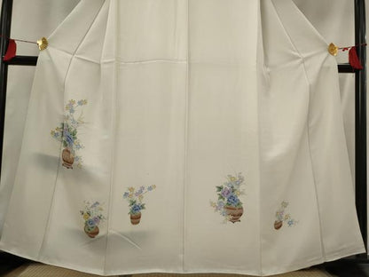 平和屋着物■訪問着 陶器花文 正絹 逸品 AABI6547st