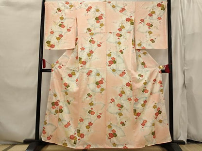 平和屋着物■上質な小紋 枝梅文 暈し染め 正絹 逸品 未使用 AABI6551st