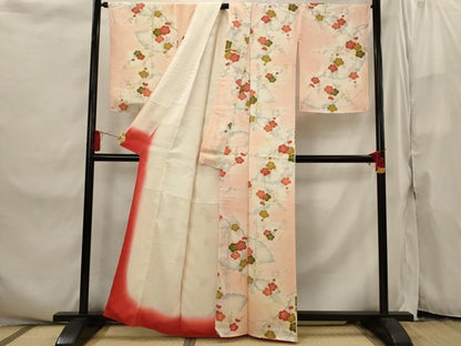 平和屋着物■上質な小紋 枝梅文 暈し染め 正絹 逸品 未使用 AABI6551st