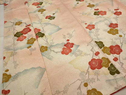 平和屋着物■上質な小紋 枝梅文 暈し染め 正絹 逸品 未使用 AABI6551st
