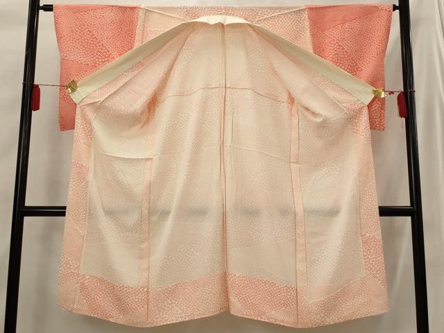 平和屋着物■長襦袢 無双仕立て 切り嵌め花文 正絹 逸品 AABI6554st