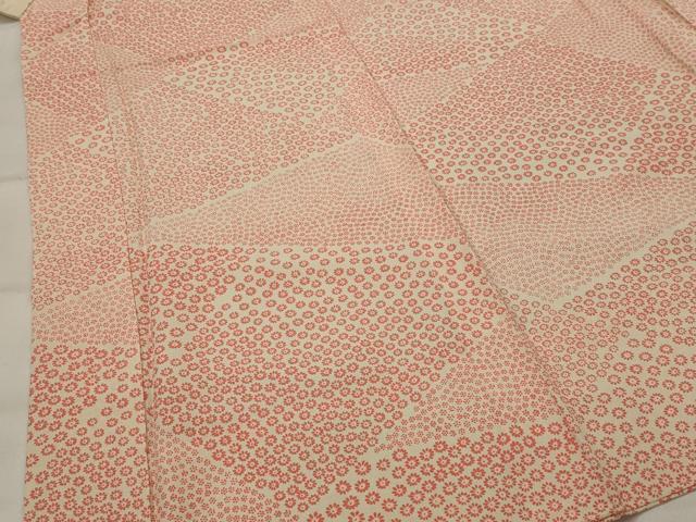 平和屋着物■長襦袢 無双仕立て 切り嵌め花文 正絹 逸品 AABI6554st