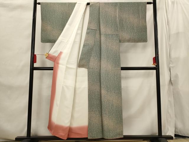 平和屋着物■上質な小紋 草花文 正絹 逸品 未使用 AABI6557st