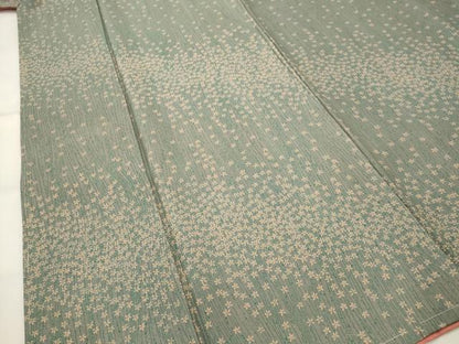 平和屋着物■上質な小紋 草花文 正絹 逸品 未使用 AABI6557st