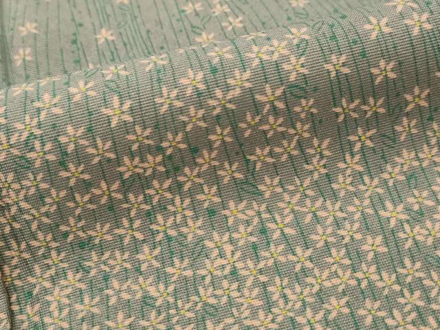 平和屋着物●上質な小紋　地紋起こし　草花文　正絹　逸品　AABH0827fy 平和屋着物□上質な小紋 草花文 正絹 逸品 CABG4871fb