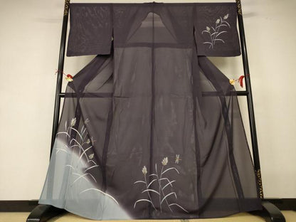 平和屋着物＊夏物 訪問着 絽 草花文 勝虫 暈し染め 正絹 逸品 AABI6561jd