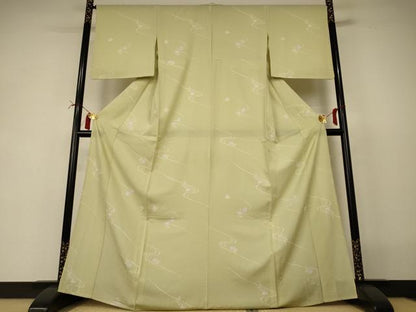 平和屋着物＊夏物　小紋　絽　貝合わせ花文　正絹　逸品　AABI6562jd