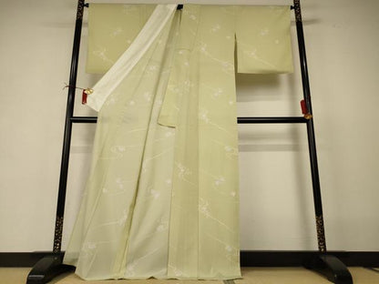 平和屋着物＊夏物　小紋　絽　貝合わせ花文　正絹　逸品　AABI6562jd