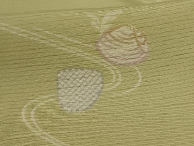 平和屋着物＊夏物　小紋　絽　貝合わせ花文　正絹　逸品　AABI6562jd