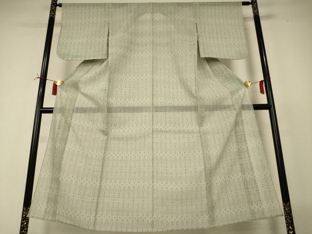 平和屋着物＊夏物　小紋　紗　幾何学文様　AABI6563jd